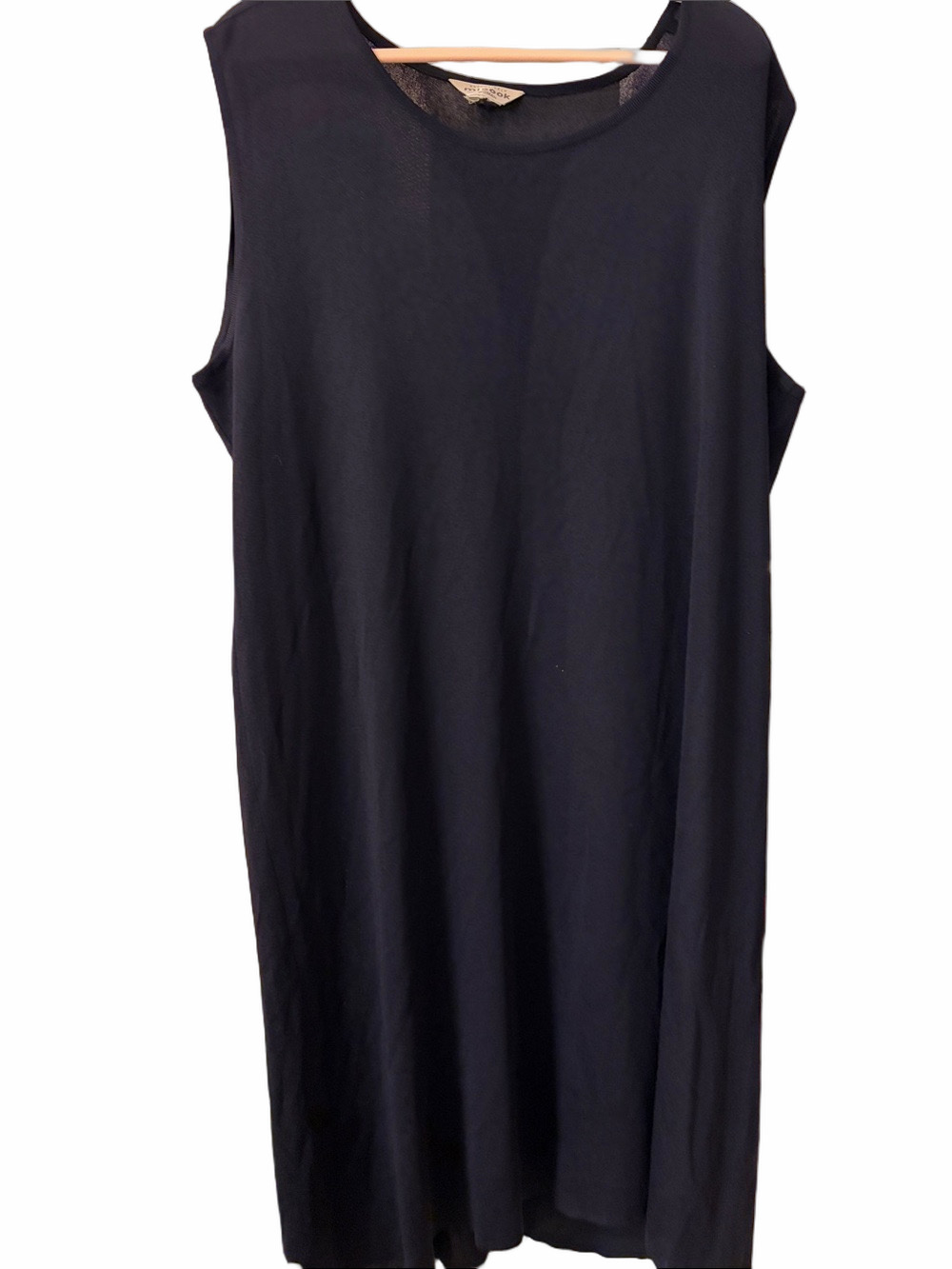 Misook Navy Blue sleeveless sheathe dress plus size 3X sophisticated knitwear